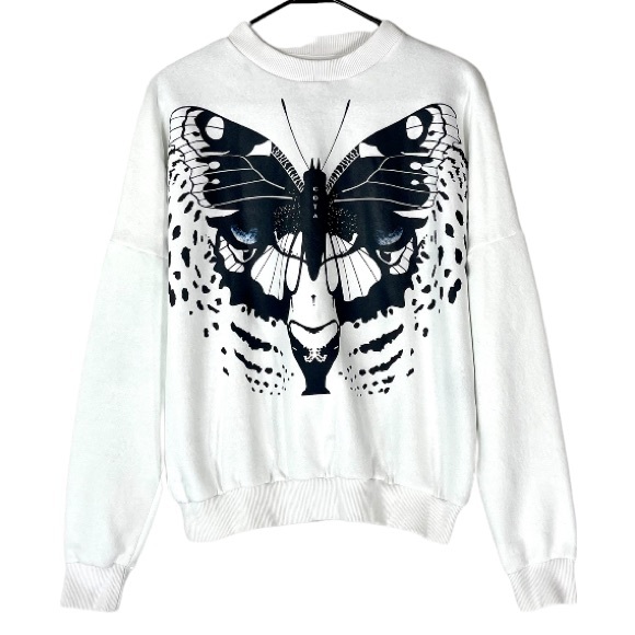 Jonny Cota Studio Leopard Wings Print Sweatshirt, Men's and Women's - Picture 1 of 8